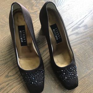 Stuart Weitzman Chocolate Satin Pumps